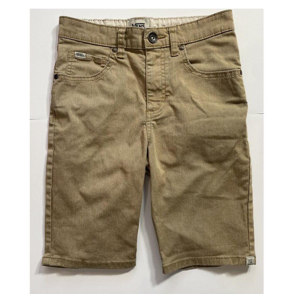 Vans Boys Bermuda Shorts Size 10 – Tan Casual Denim Style